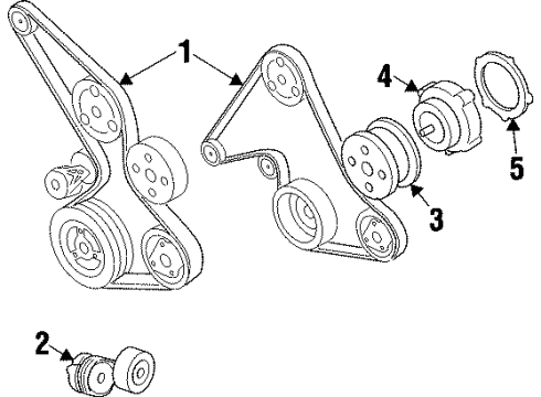 1995 Chevy Beretta Serpentine Belt Diagram for 88986808
