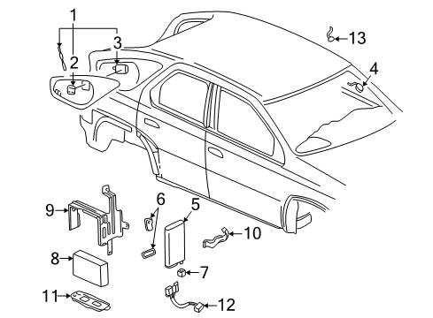 2002 Buick Rendezvous Bracket Diagram for 10437927