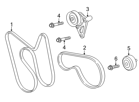 2012 GMC Canyon Belts & Pulleys Diagram
