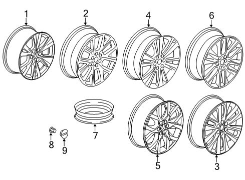 2024 Cadillac XT6 Wheels Diagram