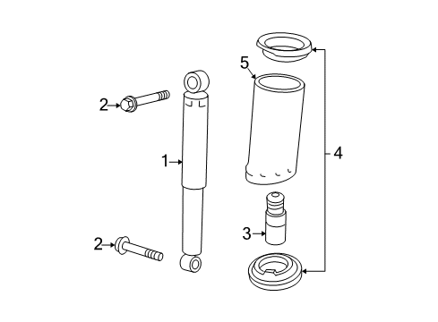 2007 Chevy Equinox Shocks & Components - Rear Diagram