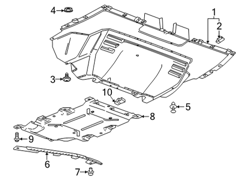 2023 GMC Hummer EV Pickup Under Cover & Splash Shields - Rear Suspension Diagram