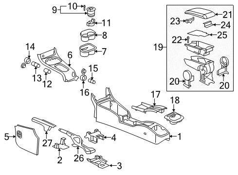 2008 Pontiac G5 Console Diagram