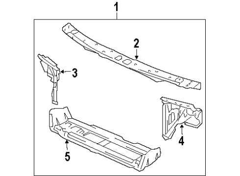 1999 Buick LeSabre Radiator Support Diagram