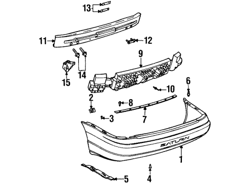 1999 Saturn SL2 Rear Bumper Diagram