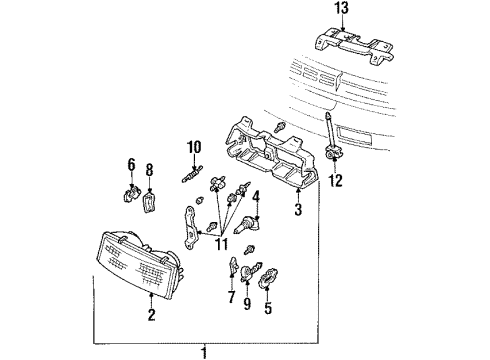 1991 Pontiac Trans Sport Bulbs Diagram