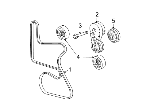 2005 Chevy Equinox Belts & Pulleys Diagram