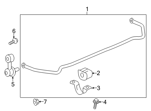 2020 Chevy Impala Rear Suspension Components, Lower Control Arm, Upper Control Arm, Stabilizer Bar Diagram