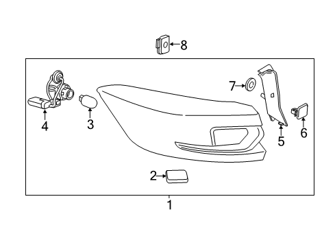 2020 Buick Regal TourX Tail Lamps Diagram