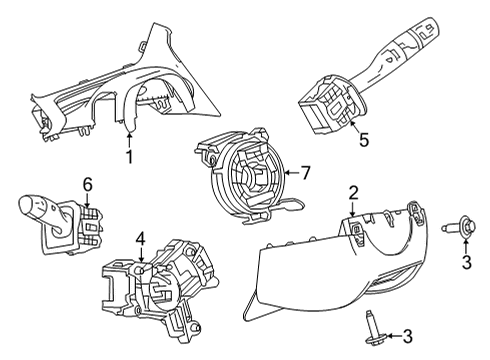 2022 Chevy Bolt EV Upper Column Cover Diagram for 42708002