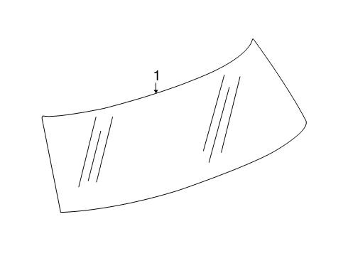 2023 Cadillac XT6 Lift Gate Glass, Rear Diagram for 84809609