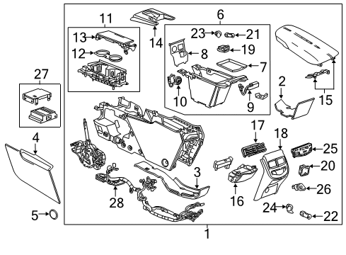 2019 Cadillac XTS A/C & Heater Control Units Diagram