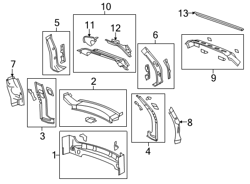 2017 Chevy Traverse Rear Body Diagram