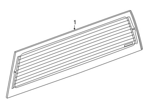 2022 GMC Sierra 3500 HD Glass & Hardware - Back Glass Diagram