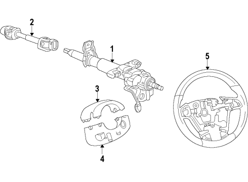 2009 Pontiac G8 Steering Column, Steering Wheel Diagram