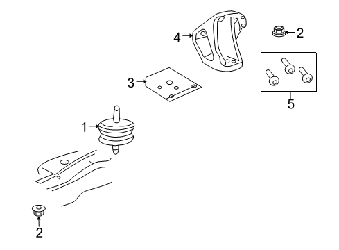 2009 Pontiac G8 Engine & Trans Mounting Diagram