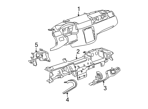 2007 Chevy Impala Cluster & Switches, Instrument Panel Diagram