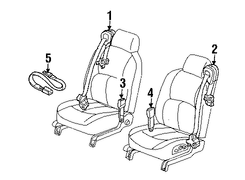 2003 Oldsmobile Aurora Seat Belt Diagram