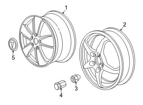 2006 Pontiac GTO Wheels, Covers & Trim Diagram
