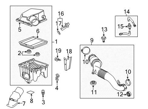 2011 Cadillac SRX Air Intake Diagram