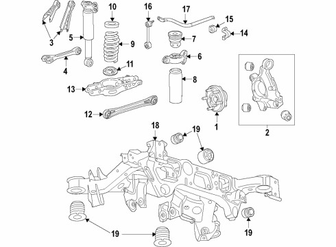 2020 Chevy Camaro Lower Spring Insulator, Rear Passenger Side Diagram for 23338192
