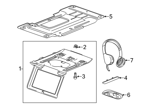2020 Cadillac Escalade ESV Entertainment System Components Diagram