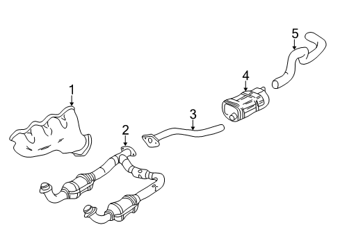 2007 Chevy Silverado 1500 Exhaust Components, Manifold Diagram
