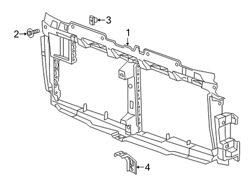 2022 GMC Sierra 3500 HD Front Panel Diagram