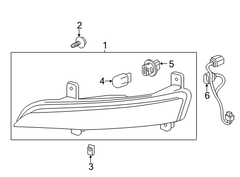 2017 Chevy Traverse Park & Signal Lamps Diagram