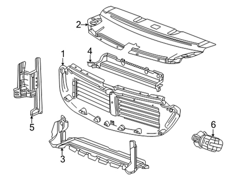 2021 Buick Envision Radiator & Components Diagram