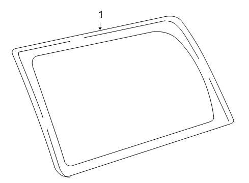 2012 Cadillac Escalade Quarter Panel - Glass & Hardware Diagram
