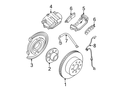 2012 Cadillac Escalade ESV Rear Brakes Diagram