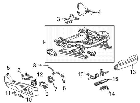 2020 Cadillac CT4 Tracks & Components Diagram