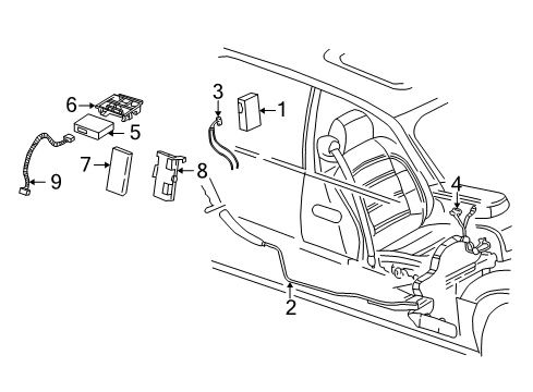 2004 Cadillac DeVille Electrical Components Diagram