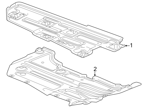 2017 Chevy Volt Under Cover & Splash Shields Diagram