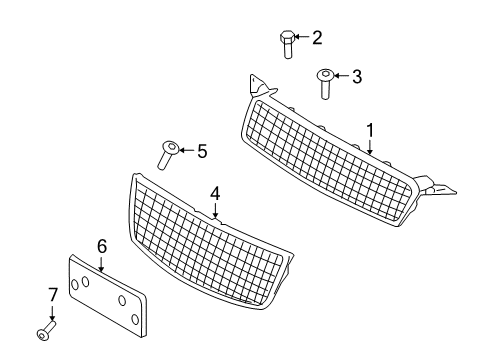 2010 Chevy Aveo5 Grille & Components Diagram