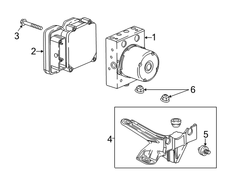2016 Cadillac ATS ABS Components Diagram