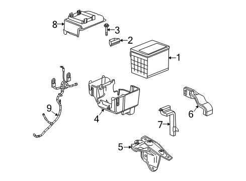 2007 Pontiac Torrent Negative Cable Diagram for 88988500