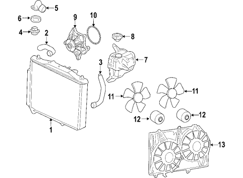 2006 Buick Lucerne Cooling System, Radiator, Water Pump, Cooling Fan Diagram