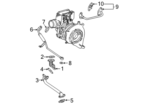 2023 GMC Sierra 2500 HD Turbocharger & Components Diagram
