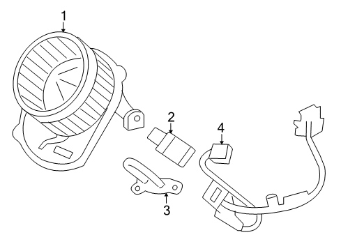 2010 Hummer H3T Blower Motor & Fan Diagram