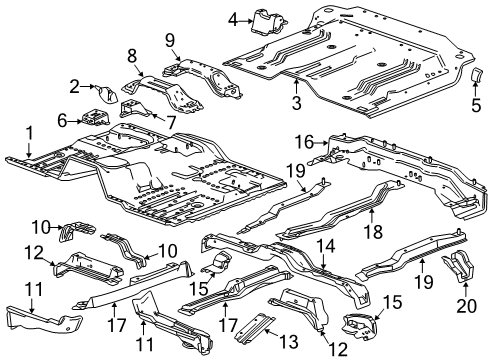 2016 Chevy Silverado 2500 HD Floor Diagram