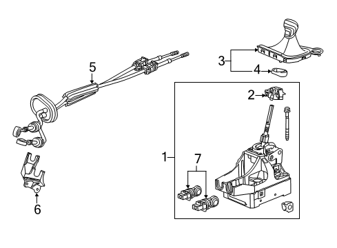 Shift Control Cable Diagram for 24270798