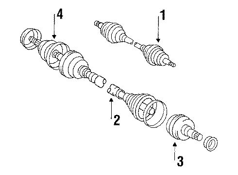 1986 Chevy Nova Shaft, Front Passenger Side Diagram for 26026648