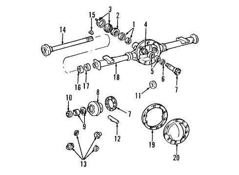 2009 Hummer H3 Differential Case Diagram for 52117734