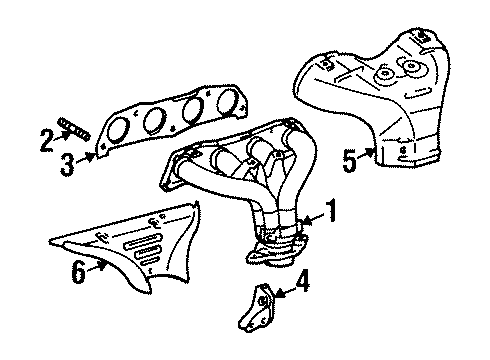 2002 Chevy Prizm Heat Shield Diagram for 94856792