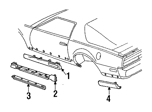 1992 Pontiac Firebird Door, Front Passenger Side Diagram for 12508696