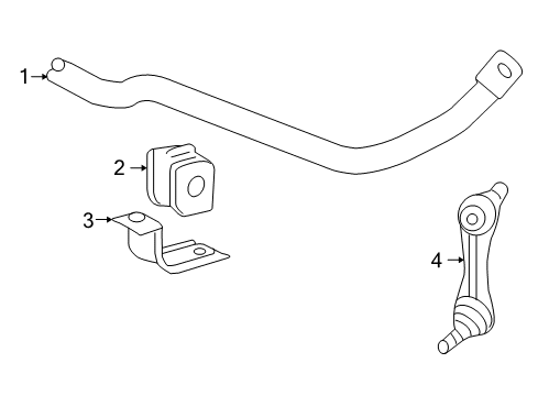 2008 Chevy Corvette Stabilizer Bar & Components - Front Diagram