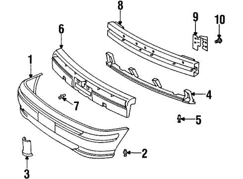 2000 Oldsmobile Silhouette Front Bumper Diagram