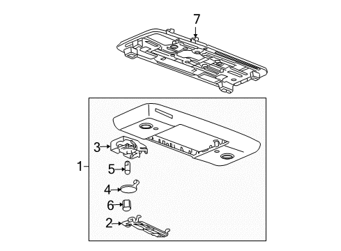 2012 GMC Acadia Overhead Console Diagram